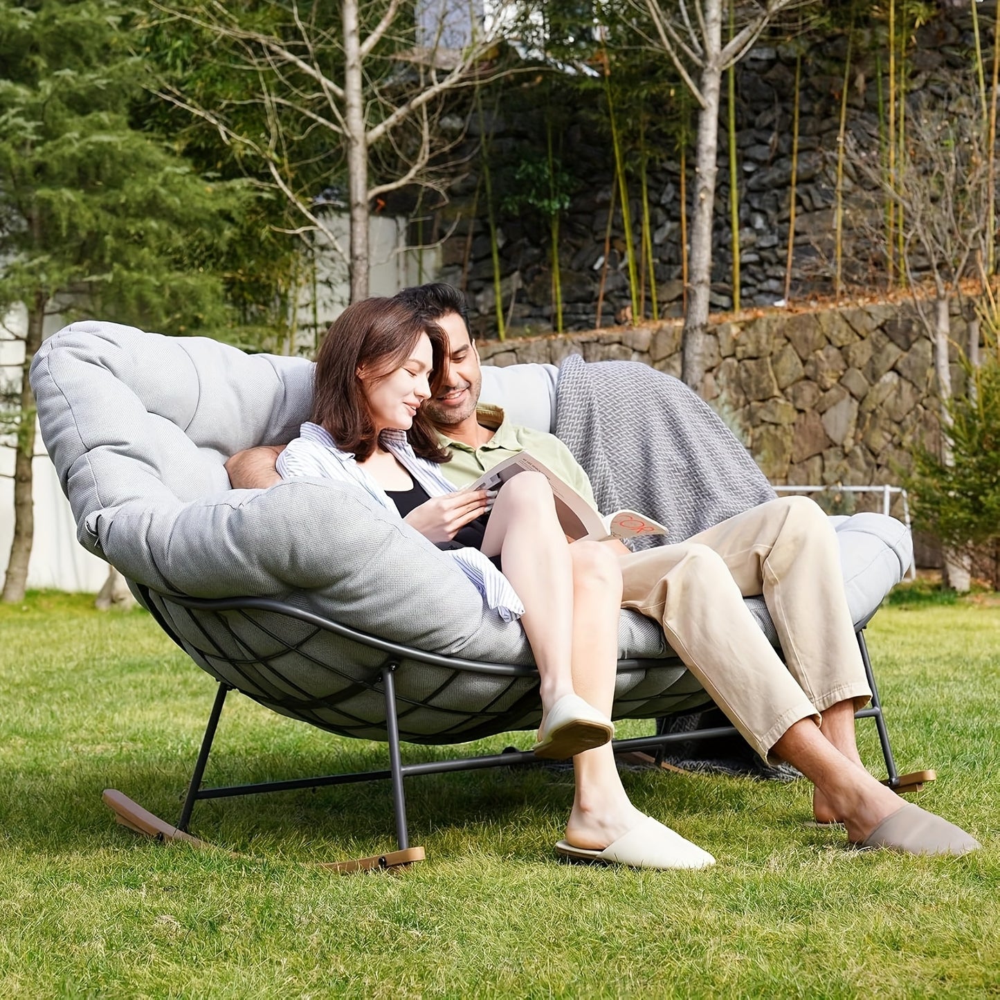 2-Person Oversized Rocking Chair