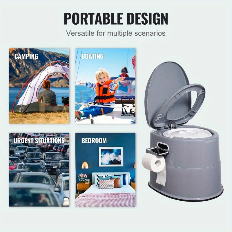 Portable Toilet for Camping with 1.3 Gal Detachable Inner Bucket.