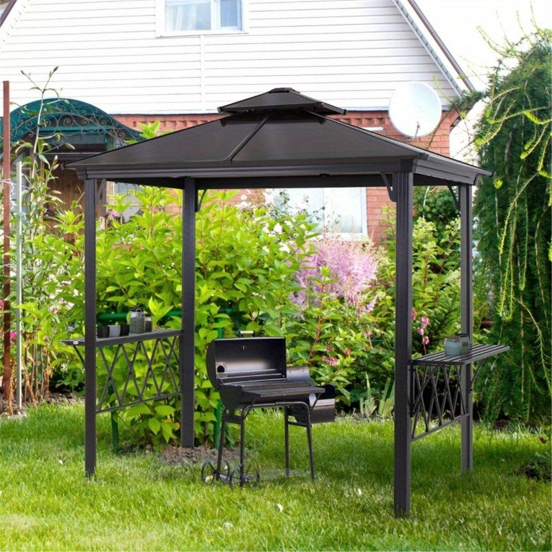 Outdoor BBQ Grill Gazebo Pergola with Ventilated Roof,