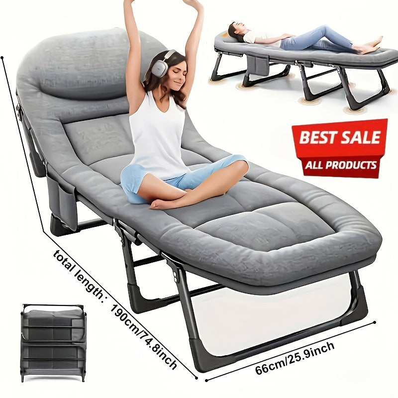 Only Outdoor 720 Lbs. Portable Folding Camping Bed with Comfortable Mattress And Pillows
