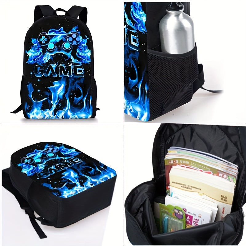 Lightweight 3pcs Stylish Black Backpack Set.