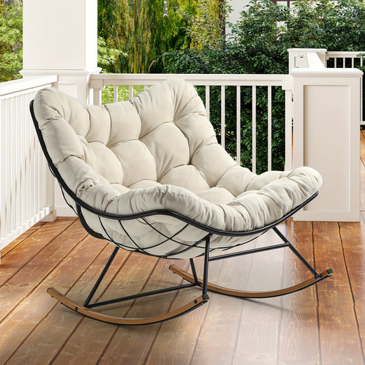 Oversized Rocking Papasan Chair with Cushion Buy 2 a His & Hers set