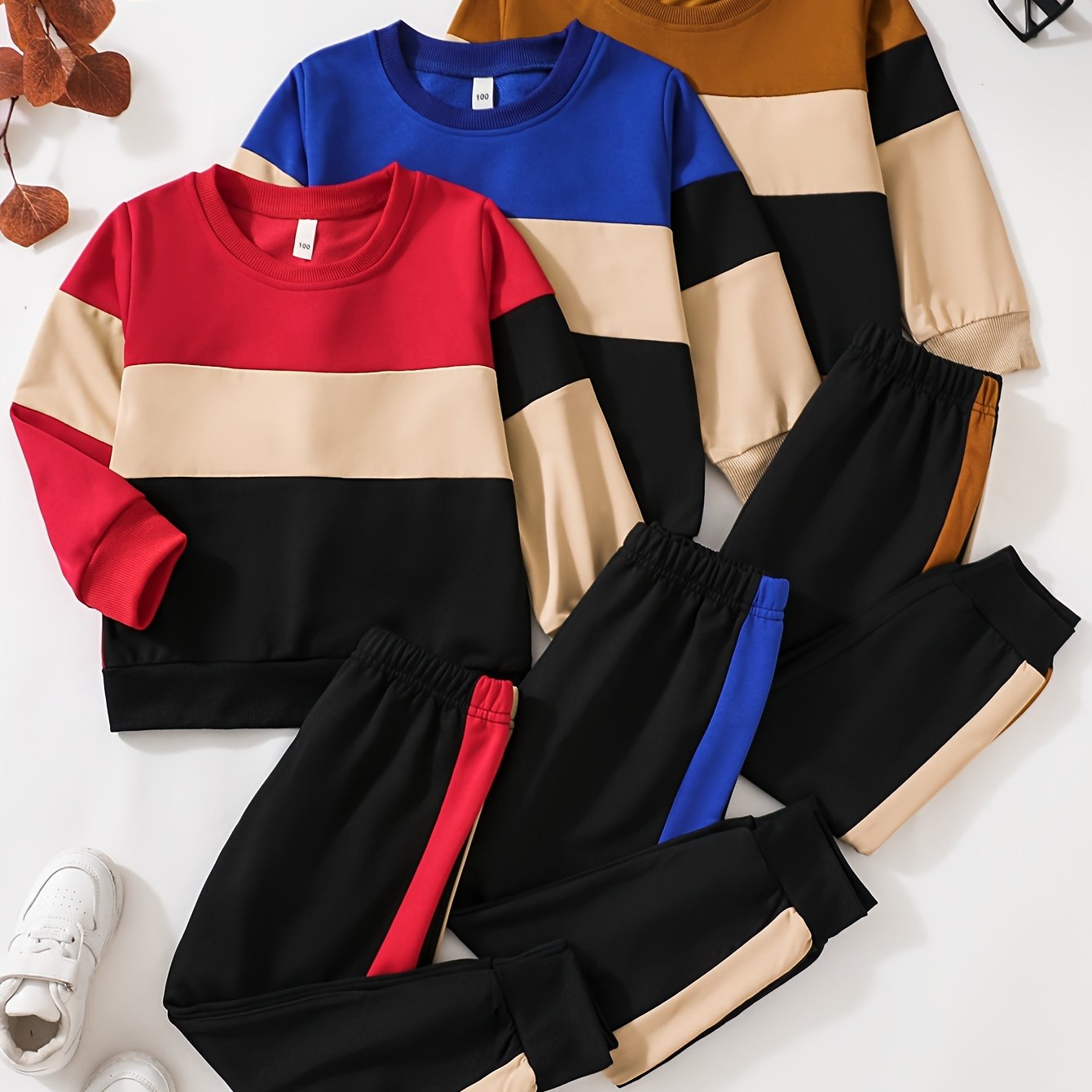 Boy's 3 pc Sets, Sweatshirt & Sweatpants,