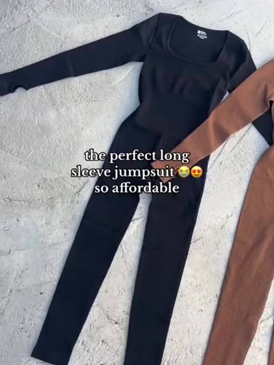 Two Pieces Seamless Ribbed Yoga Workout Jumpsuit.