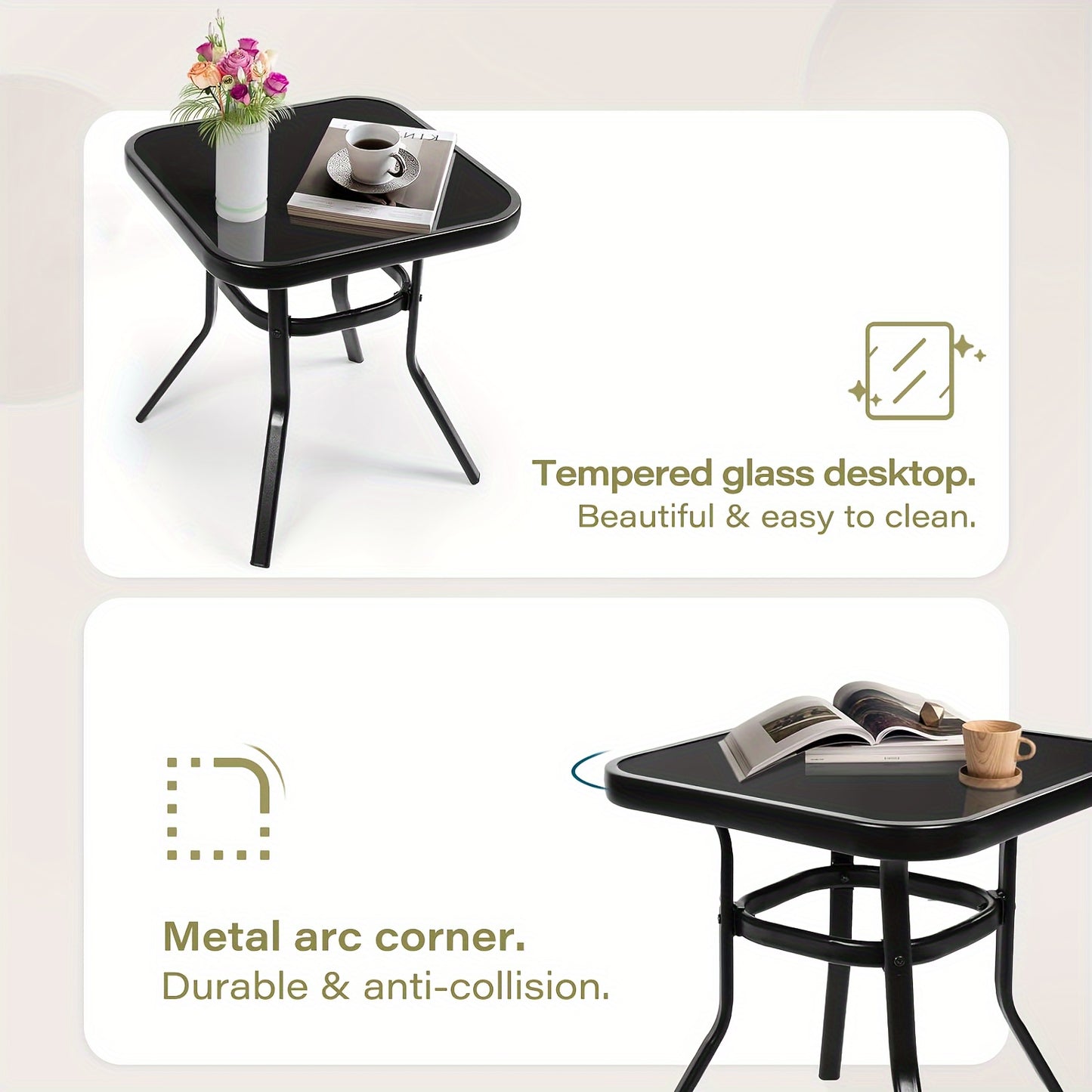 3-Piece Outdoor Rocking Chairs Bistro Set, Read More
