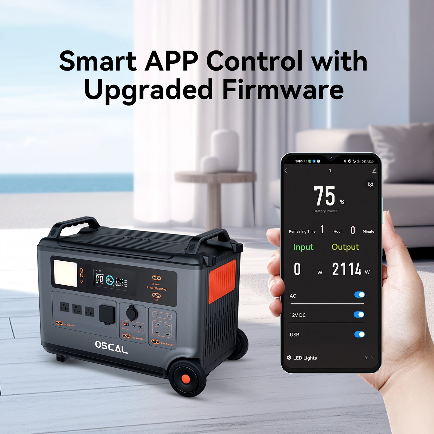 Portable Power Station, Max 6000Surge 7200W, Read More