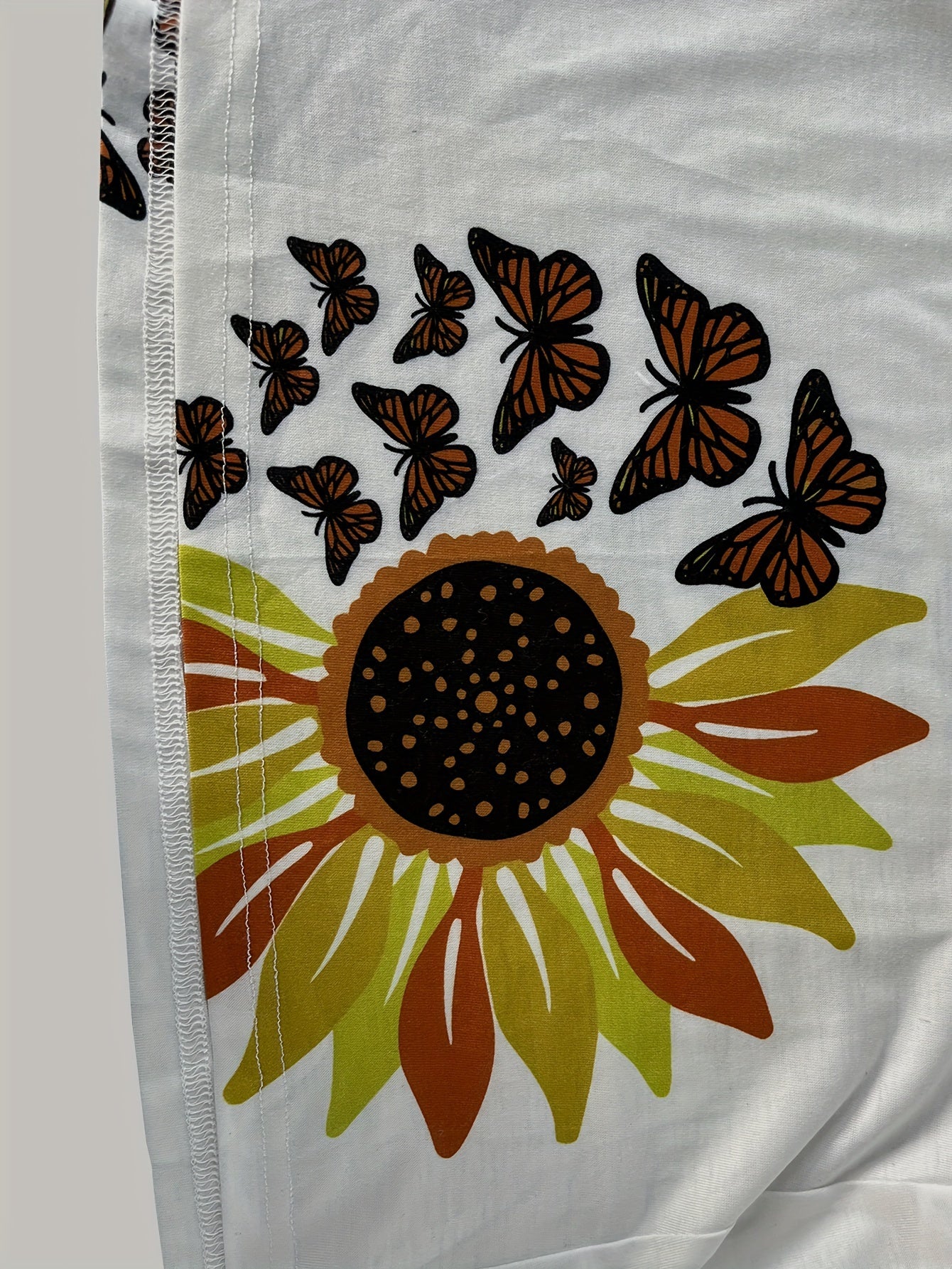 Women's Sunflower Print Cami Dress, For Summer.