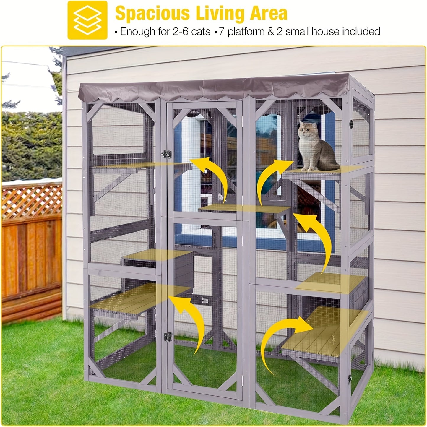 Outdoor Cat Enclosure Large Cat House.