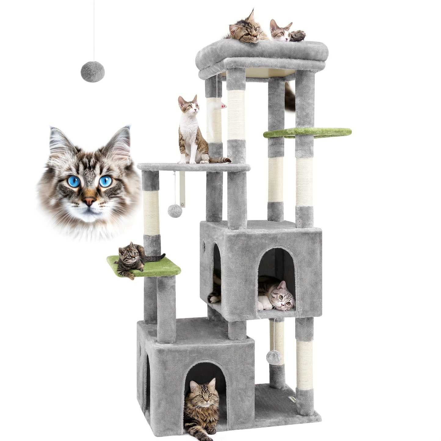 F61 Cat Tower For Indoor Cats, Heavy Duty Cat Tree.