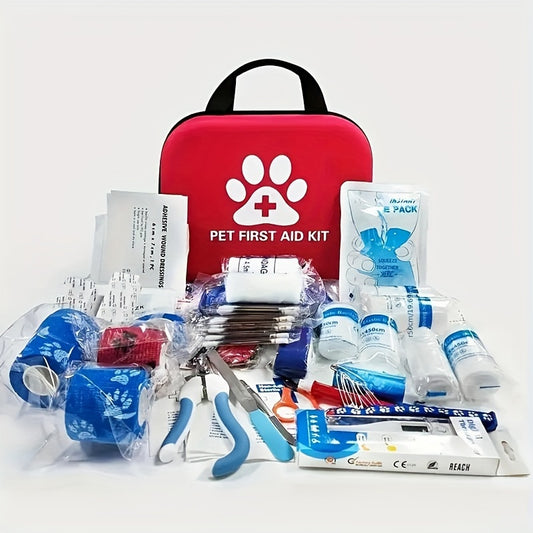 91-Piece Pet First Aid Kit Like Dogs and Cats: Emergency
