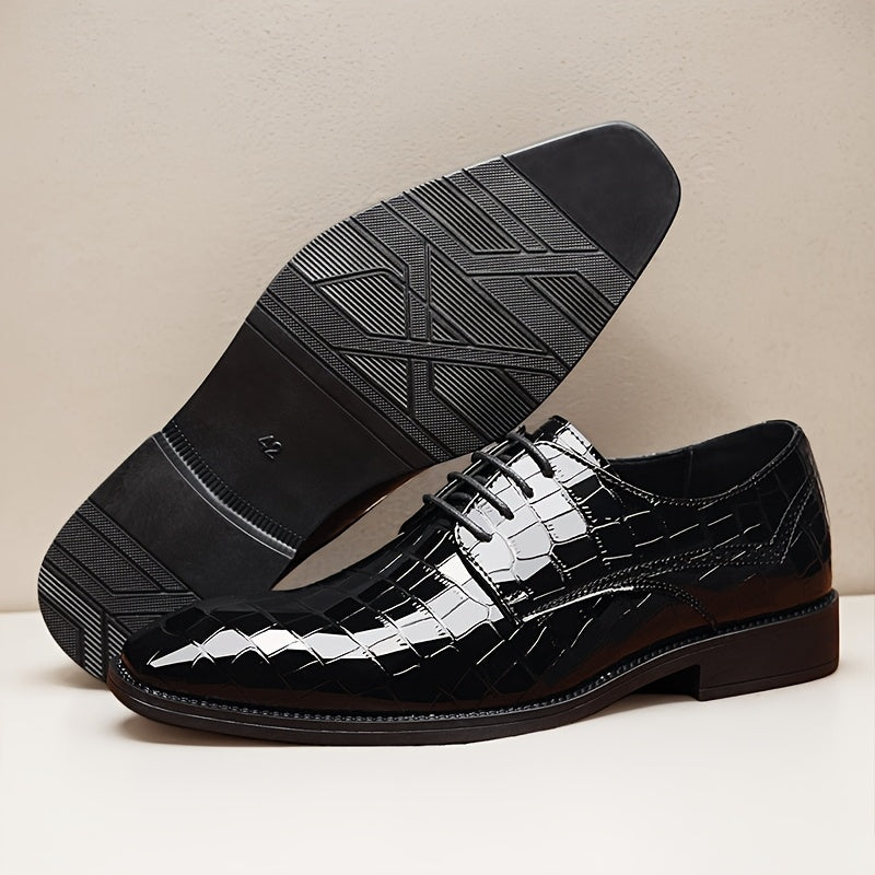 Men's Plus Size Square Toe Business Casual Shoes,