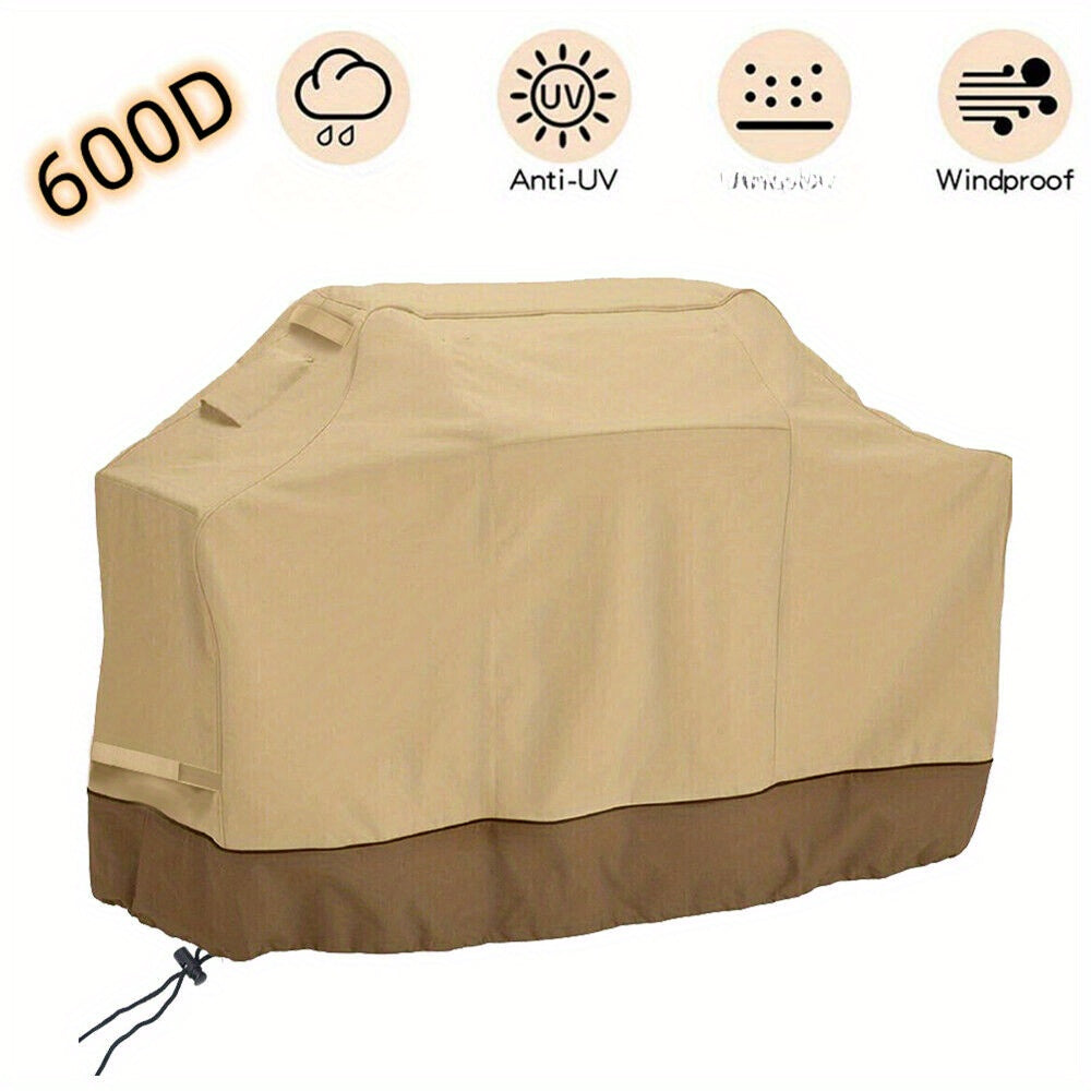 Waterproof BBQ Grill Cover - UV Resistant, Adjustable Drawstring & Ventilation