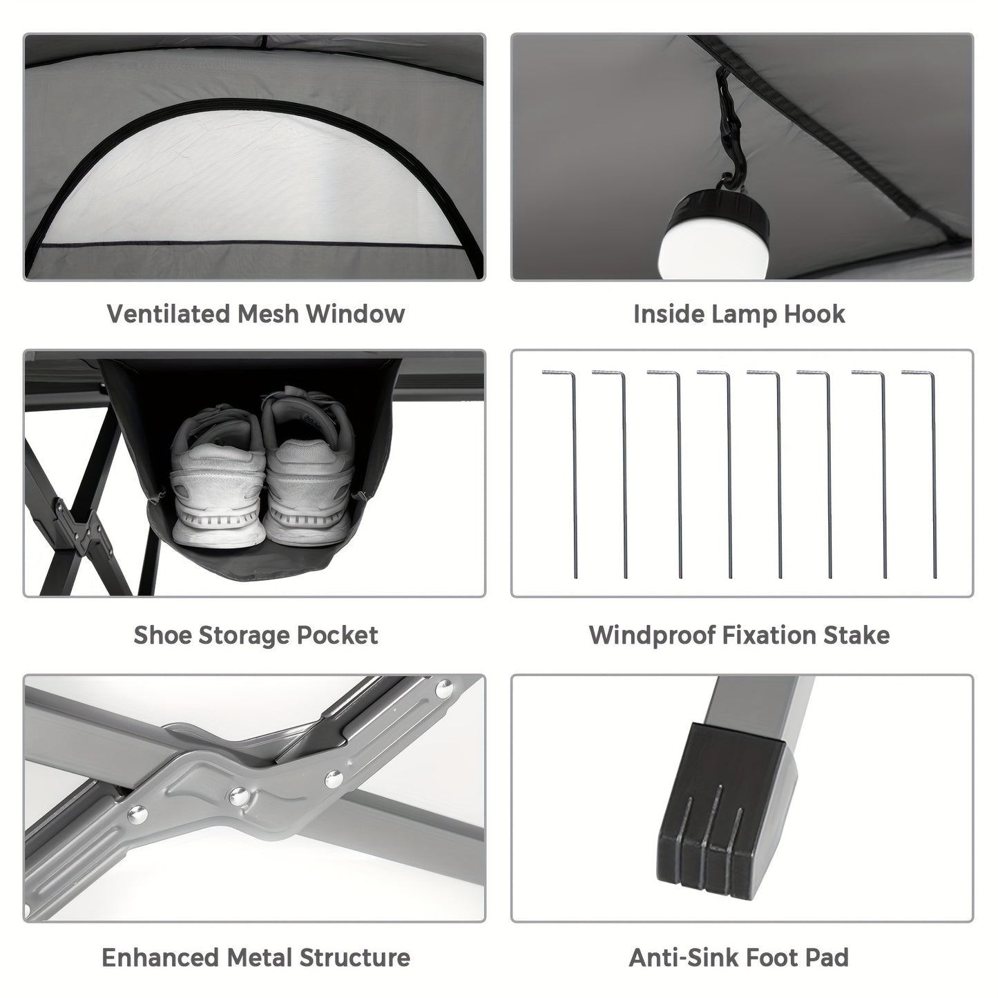 2-Person Outdoor Camping Elevated Tent W/ External Cover Read More