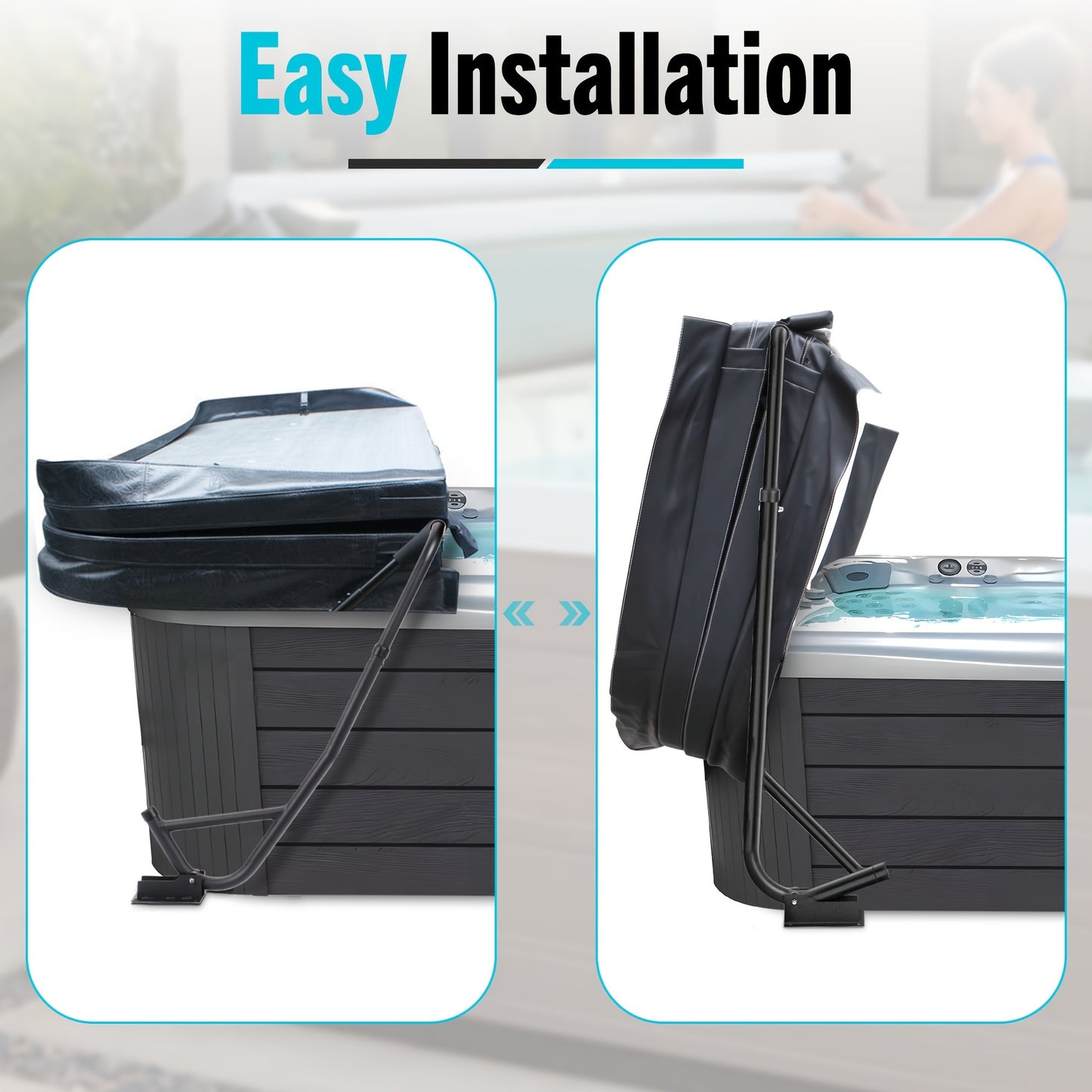 Perfect For Hot Tub Below 96 In. In Width & Height From 31 To 41 In.
