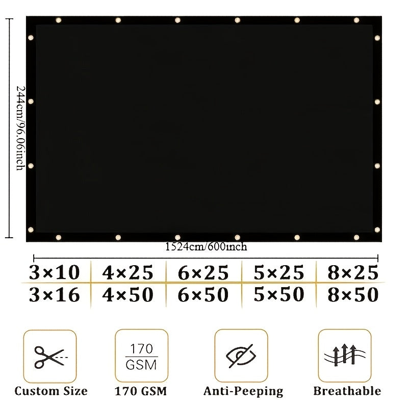 8' X 50' Fence Privacy Screen - Heavy Duty 170 GSM Fencing Mesh.