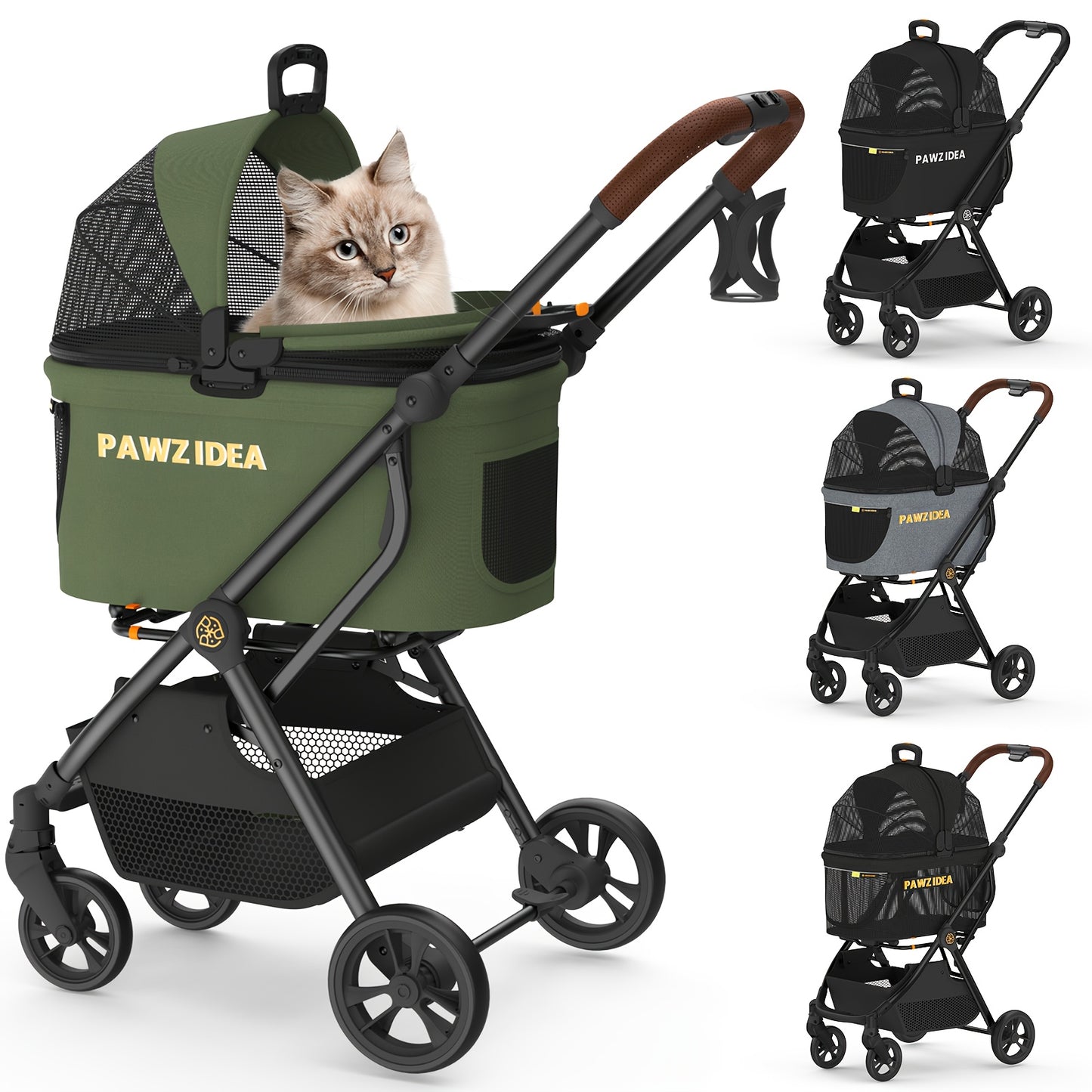 4-in-1 Pet Stroller Travel System for Small to Medium Dogs & Cats