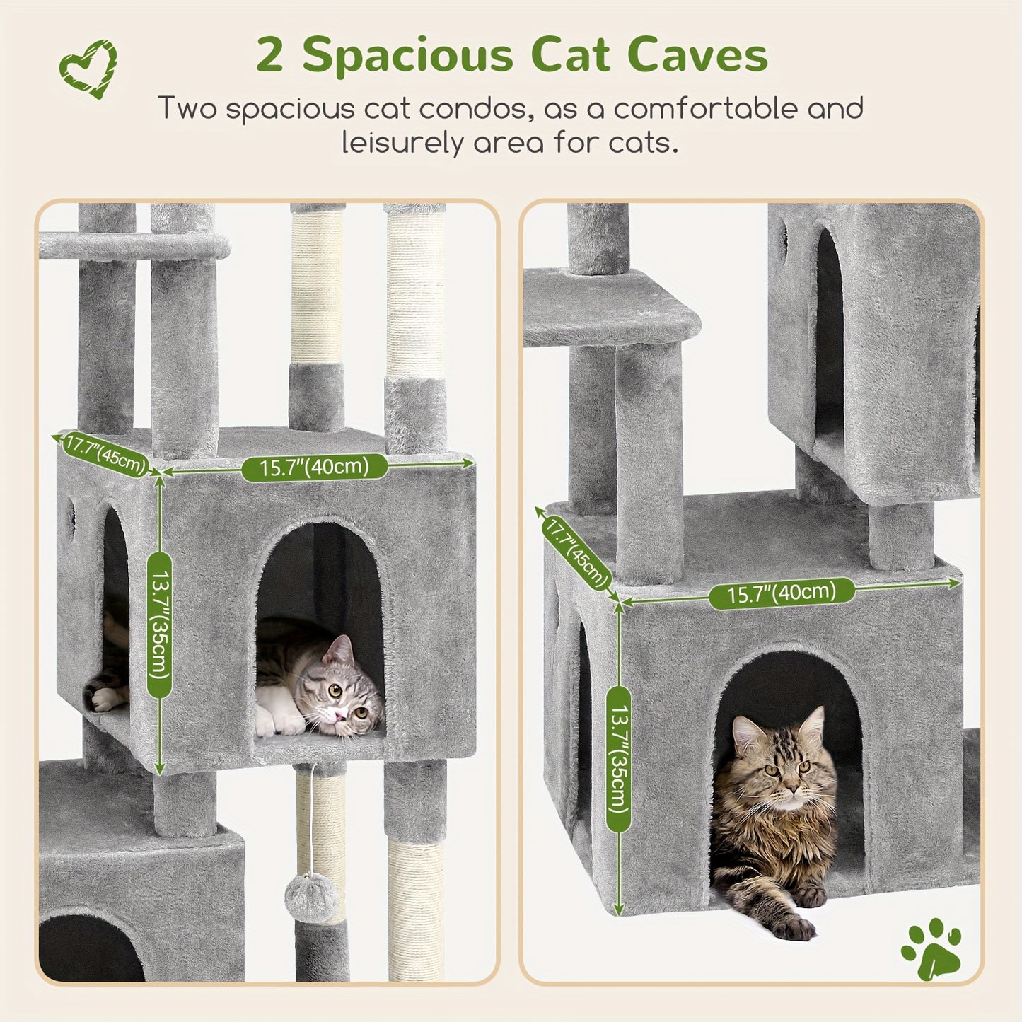F61 Cat Tower For Indoor Cats, Heavy Duty Cat Tree.