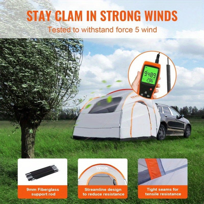 SUV Camping Tent, 8'-8' SUV Tent with Rain Layer and Carry Bag,