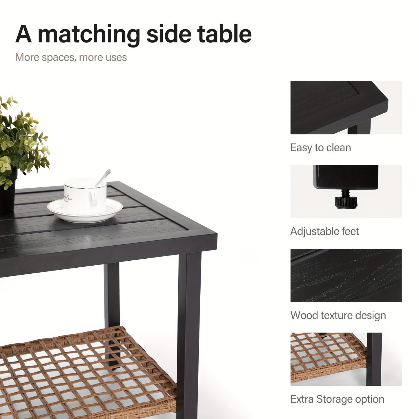 3 Pieces Rocking Bistro Set, Outdoor Patio Furniture Read More