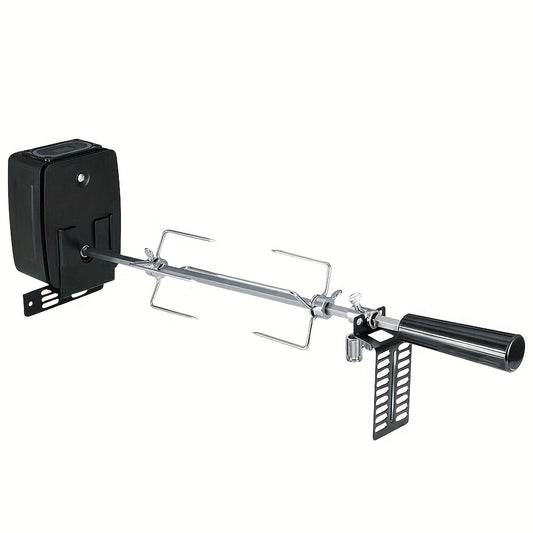 Stainless Steel Rotisserie Kit - Gas Grill BBQ Motorized Heavy-Duty.