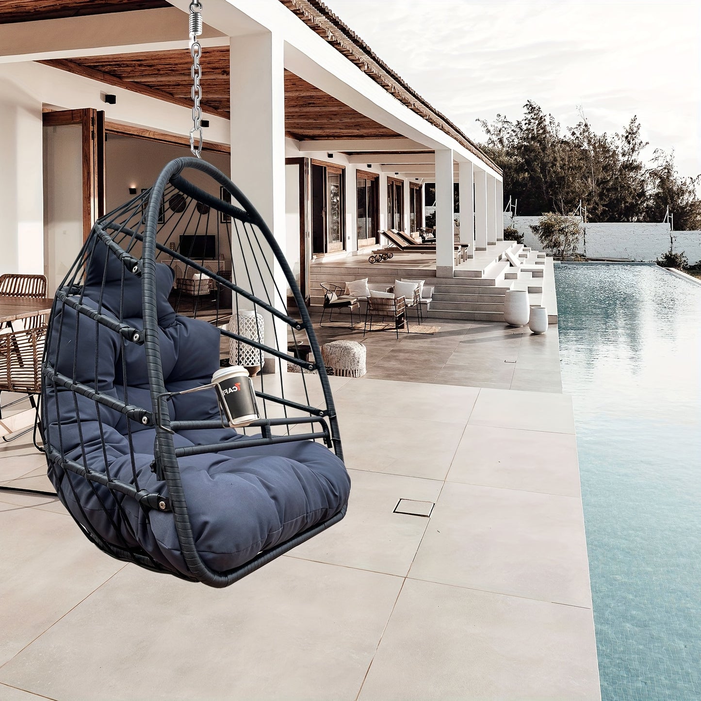 Swinging Hammock Egg Basket Chair Without Stand,
