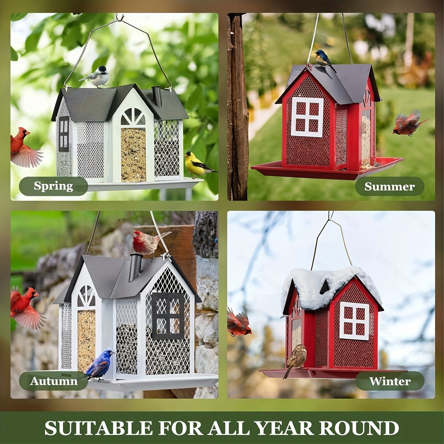 Large Outdoor Bird Feeder Metal Mesh & Triple Feeders Read More
