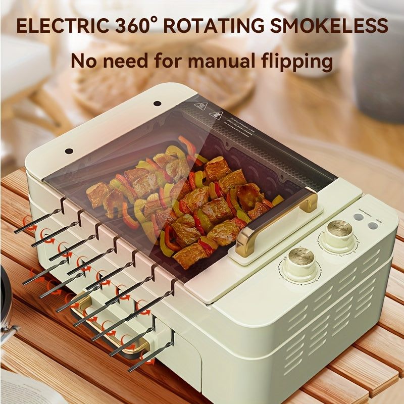 Home Portable Dual Zone, Electric Grill with Rotisserie - Read More.