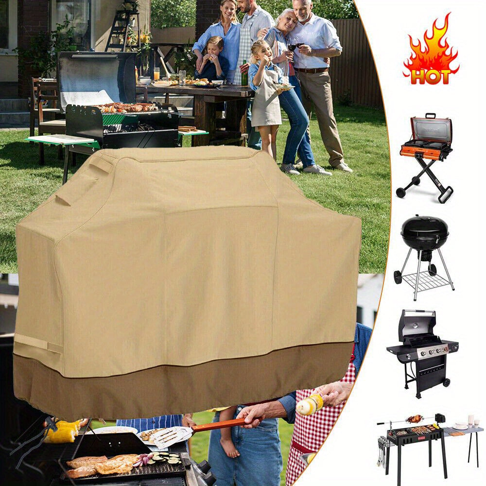 Waterproof BBQ Grill Cover - UV Resistant, Adjustable Drawstring & Ventilation