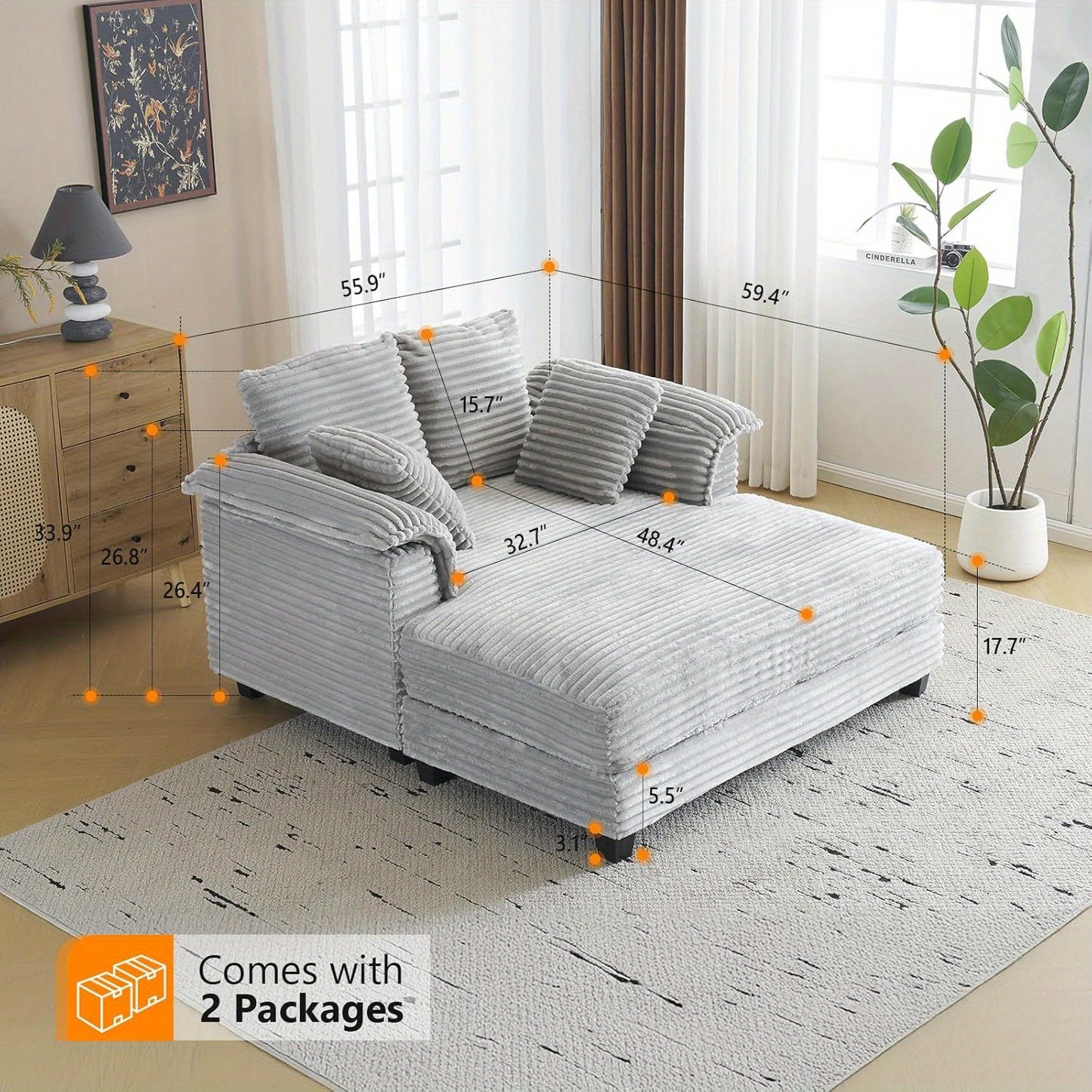 Oversized Lounge Sofa Sleeper