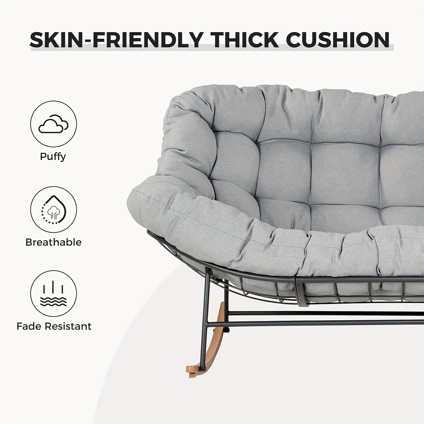 2-Person Oversized Rocking Chair