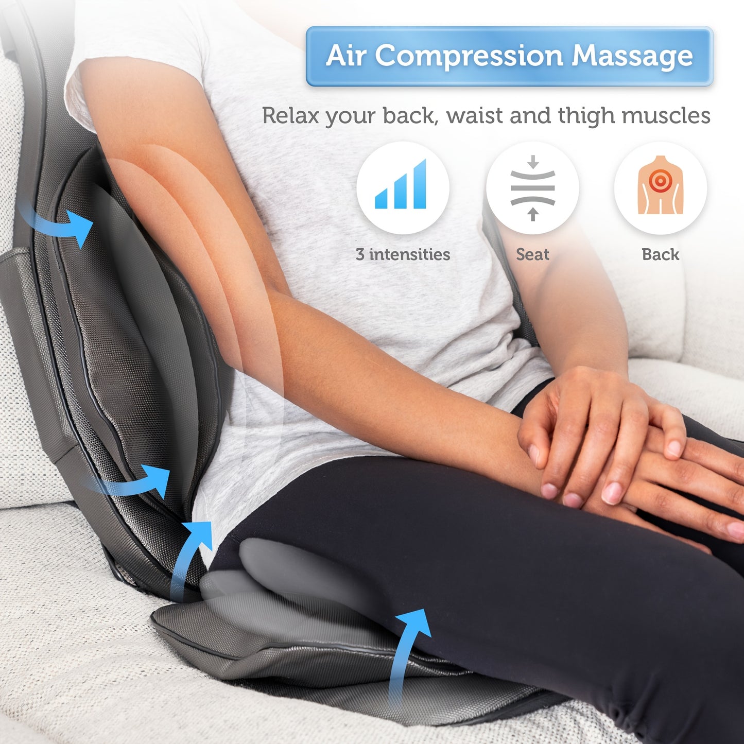 Shiatsu Heated Massage Chair Pad for Full Body Relaxation