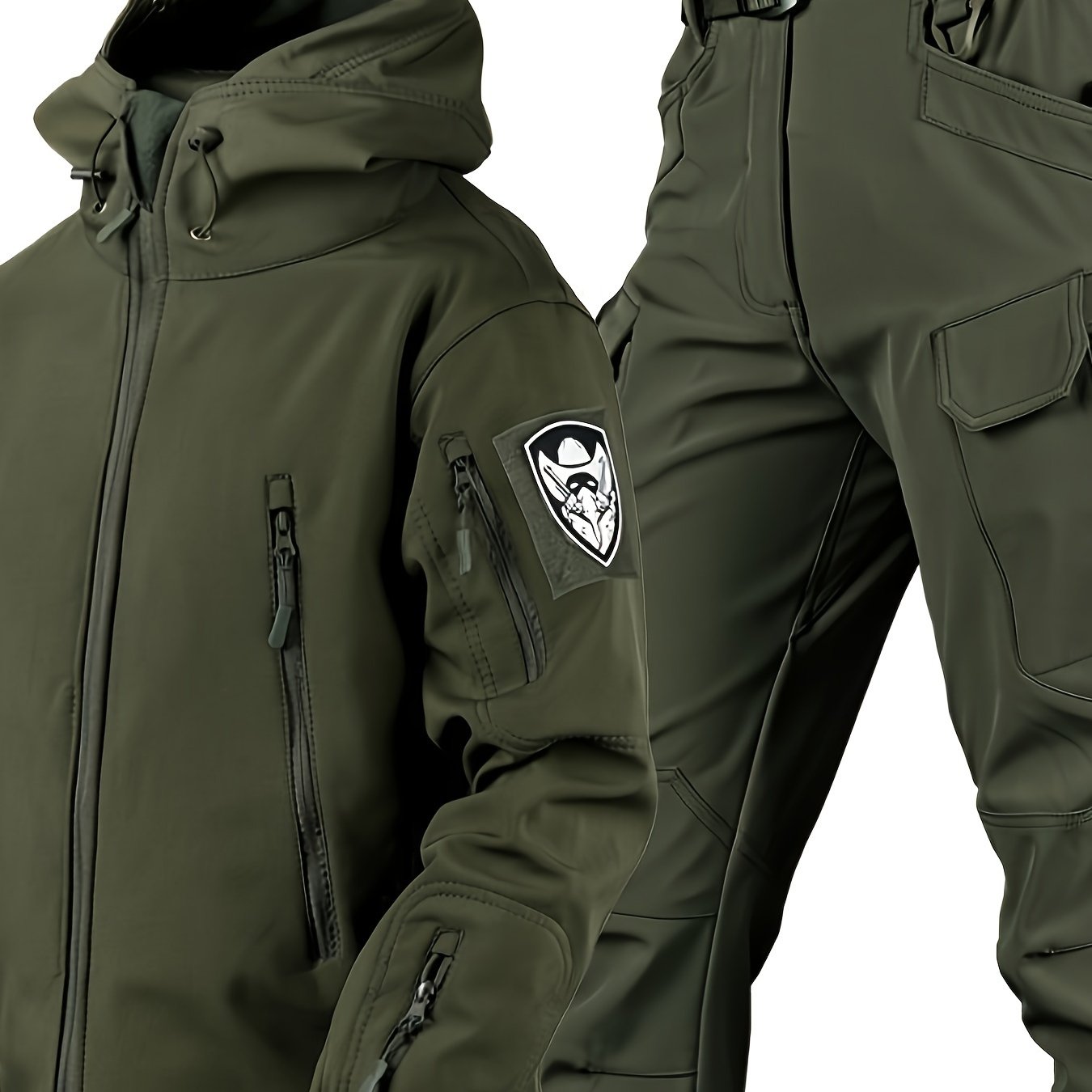 Men's Fleece Hooded Jacket & Pant Set.