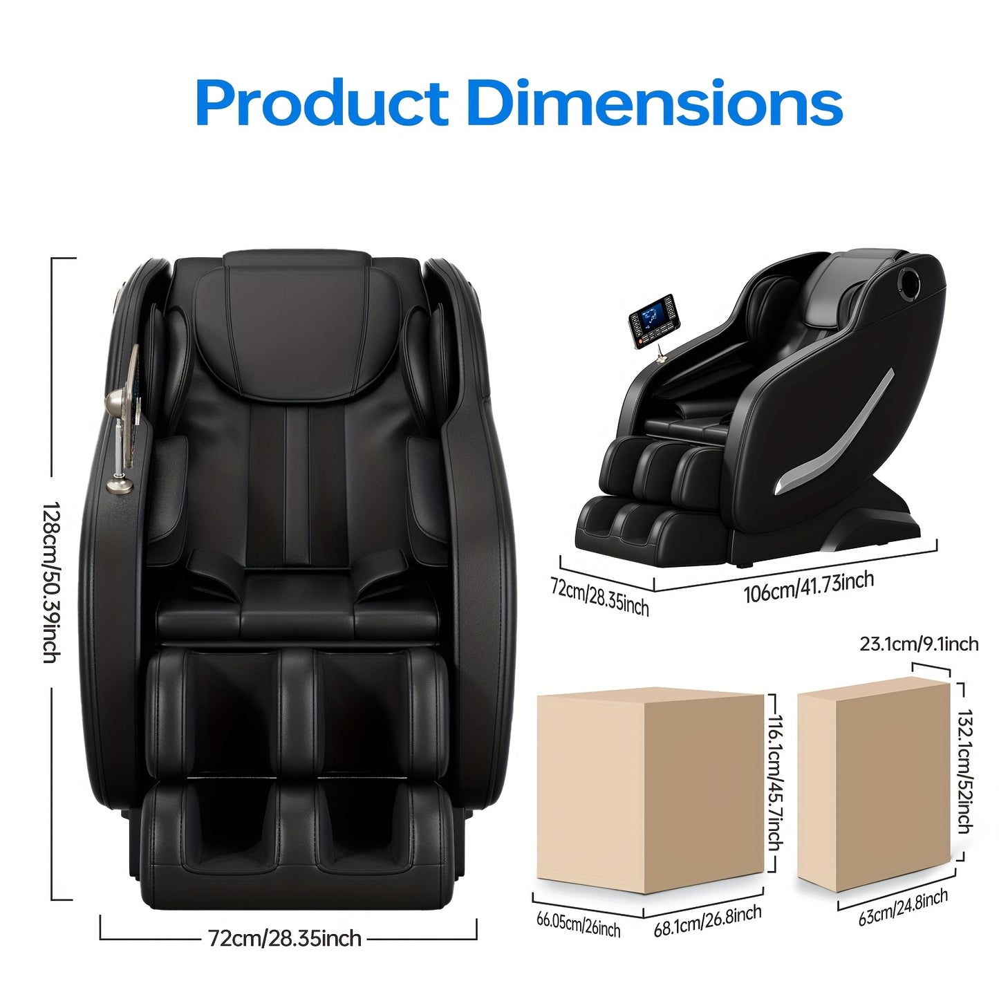 Massage Chair Full Body, Zero Gravity Deep Shiatsu Tissue Massage Chair.