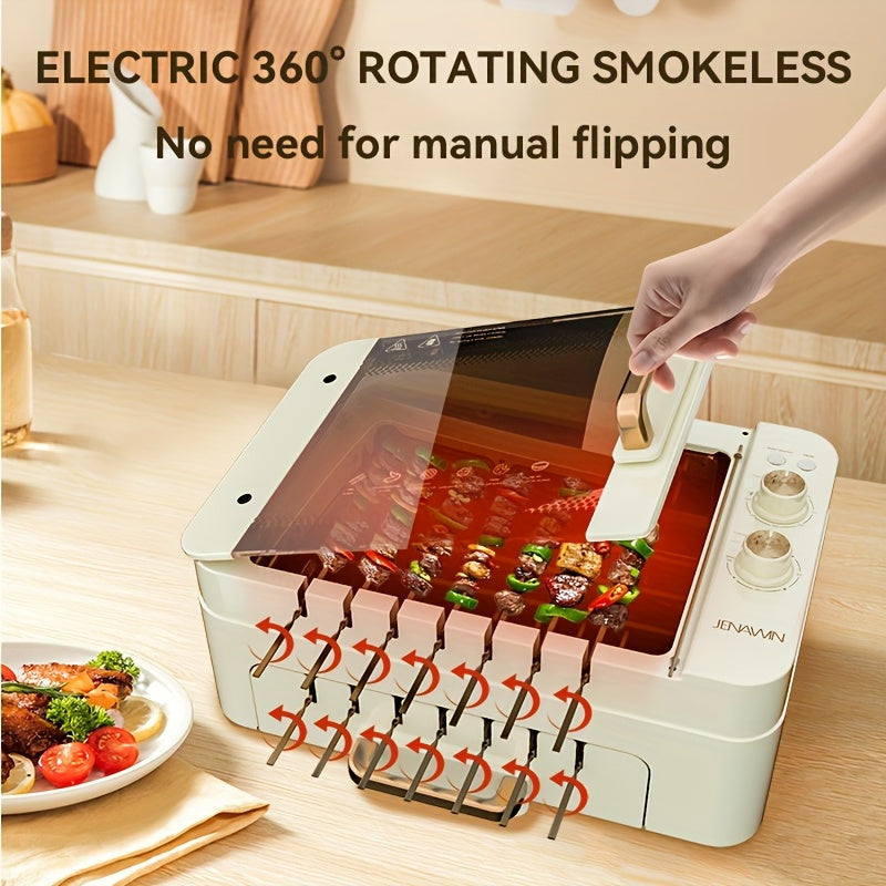 Home Portable Dual Zone, Electric Grill with Rotisserie - Read More.