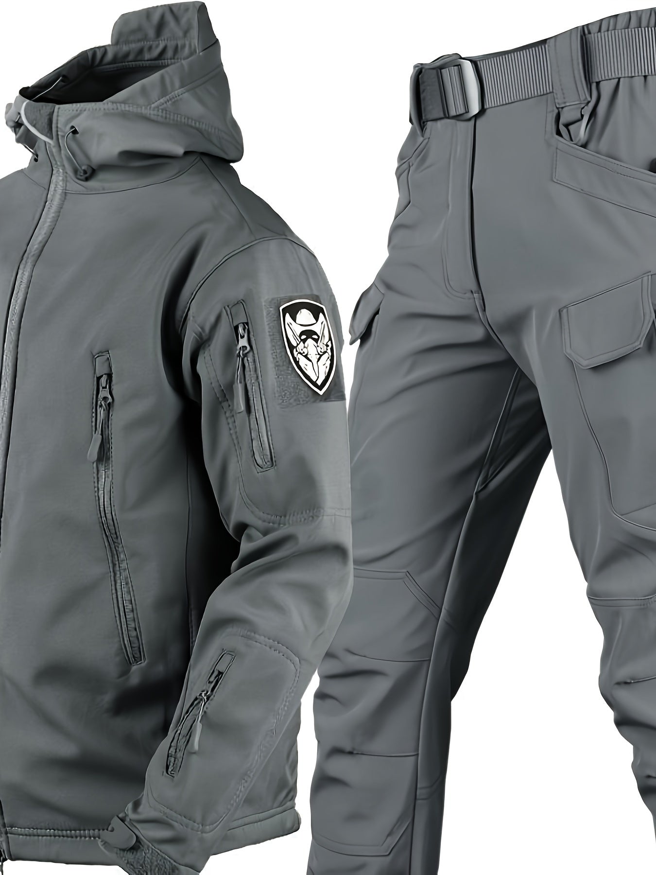 Men's Fleece Hooded Jacket & Pant Set.