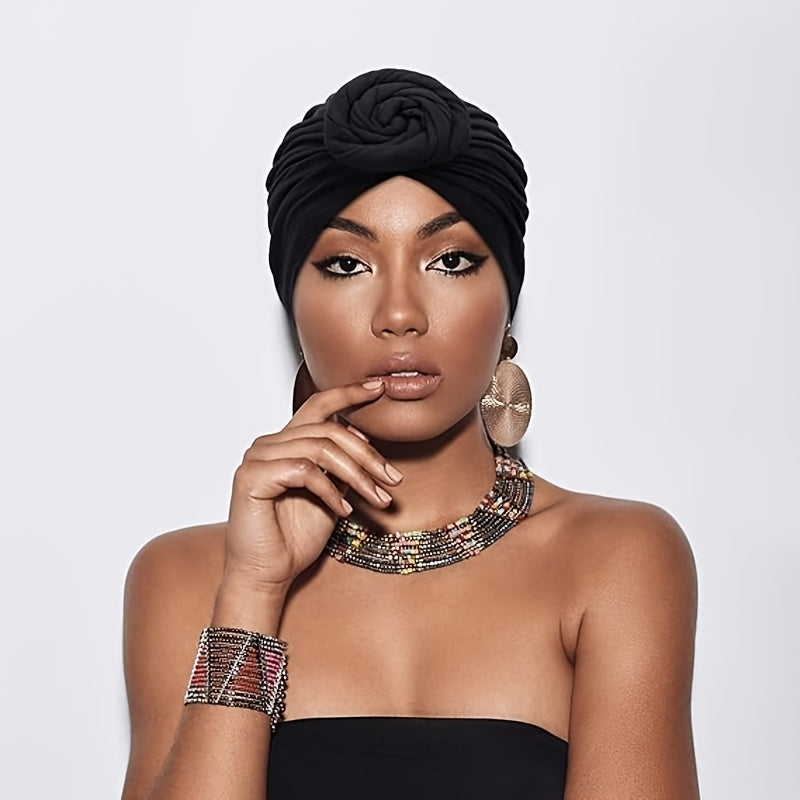 3pcs African Turban for Women Knot Pre-Tied Bonnet