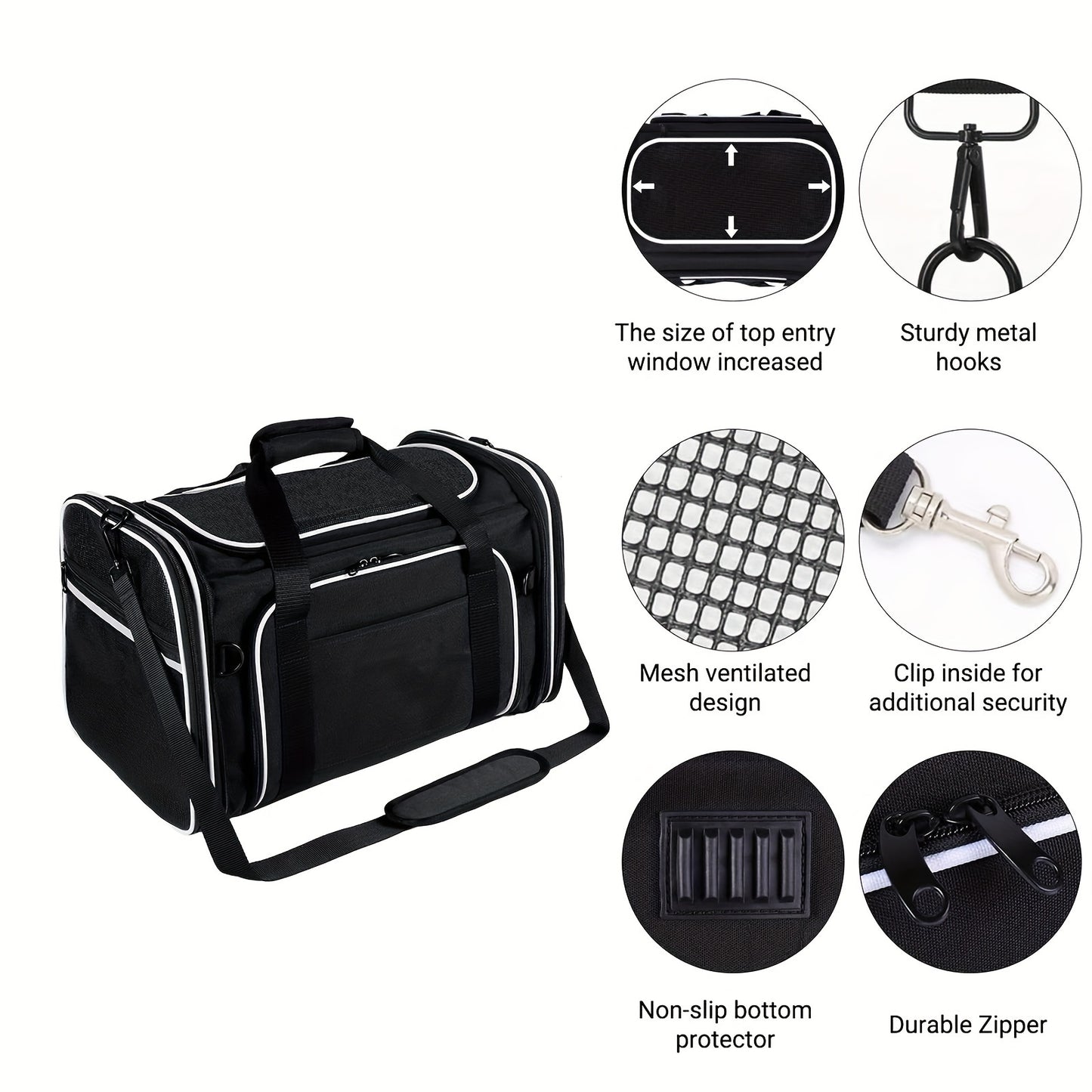 Pet Carrier Airline Approved, 4 Sides Expandable Cat & Small Dog Carrier Read More.