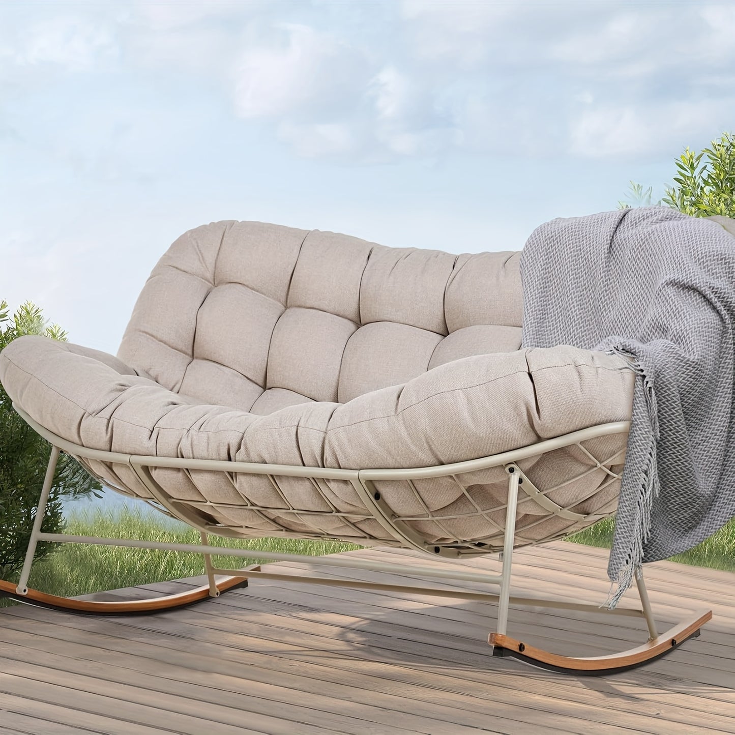 2-Person Oversized Rocking Chair