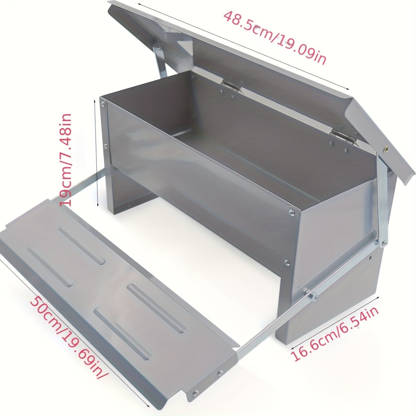 Automatic Long Lasting Galvanized Poultry Feeder With Rain Cover