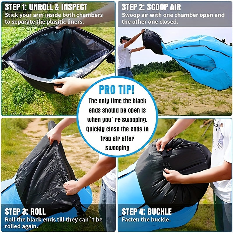 Inflatable Air Sofa with Sun-Shade Waterproof.