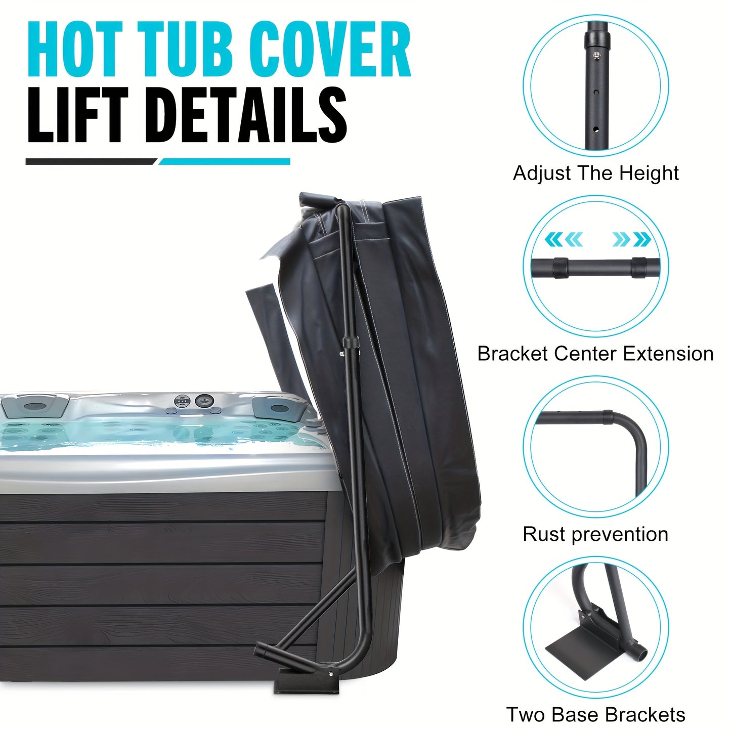 Perfect For Hot Tub Below 96 In. In Width & Height From 31 To 41 In.