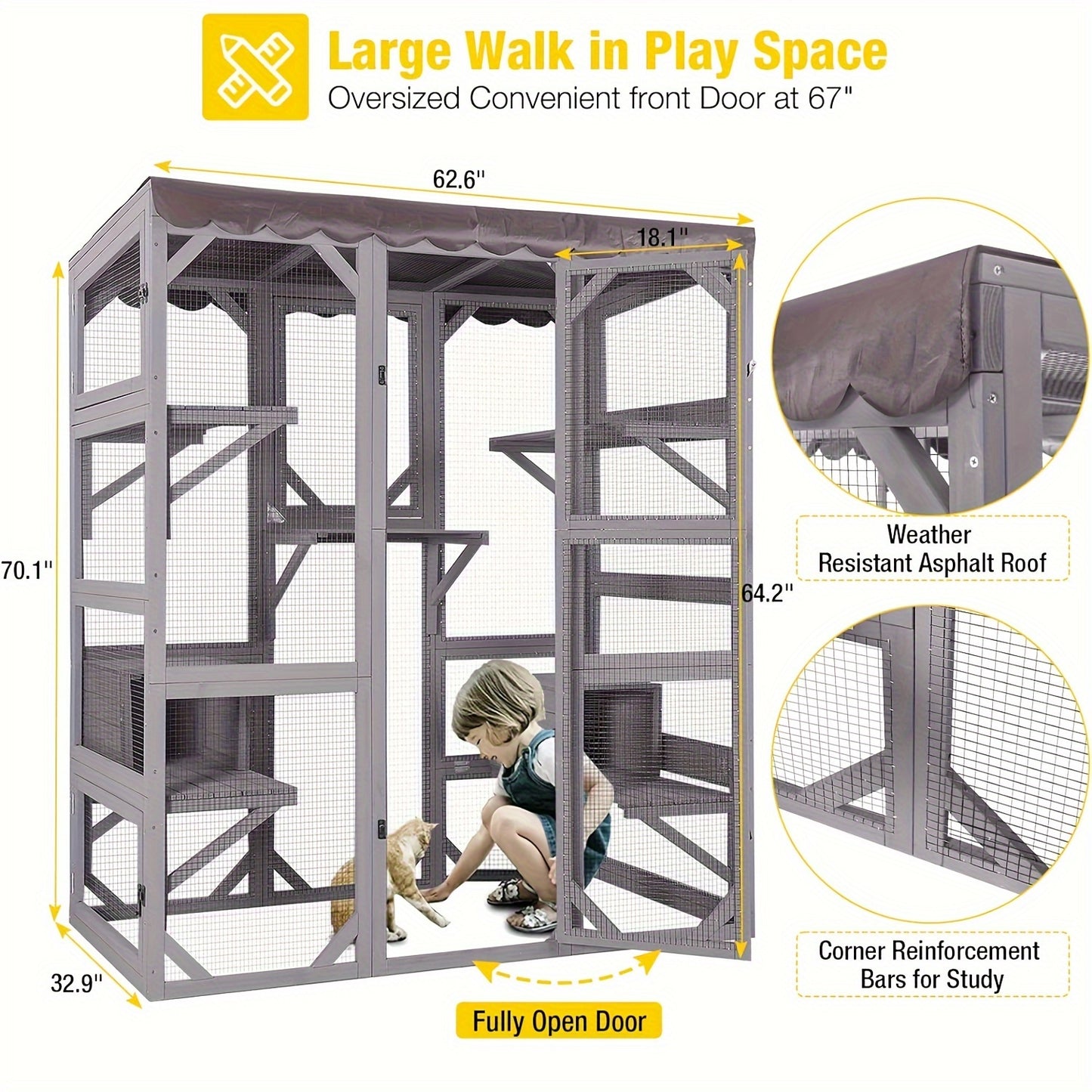 Outdoor Cat Enclosure Large Cat House.
