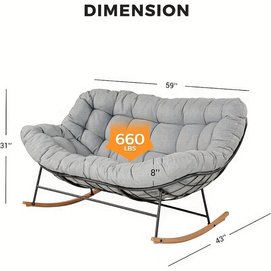 2-Person Oversized Rocking Chair