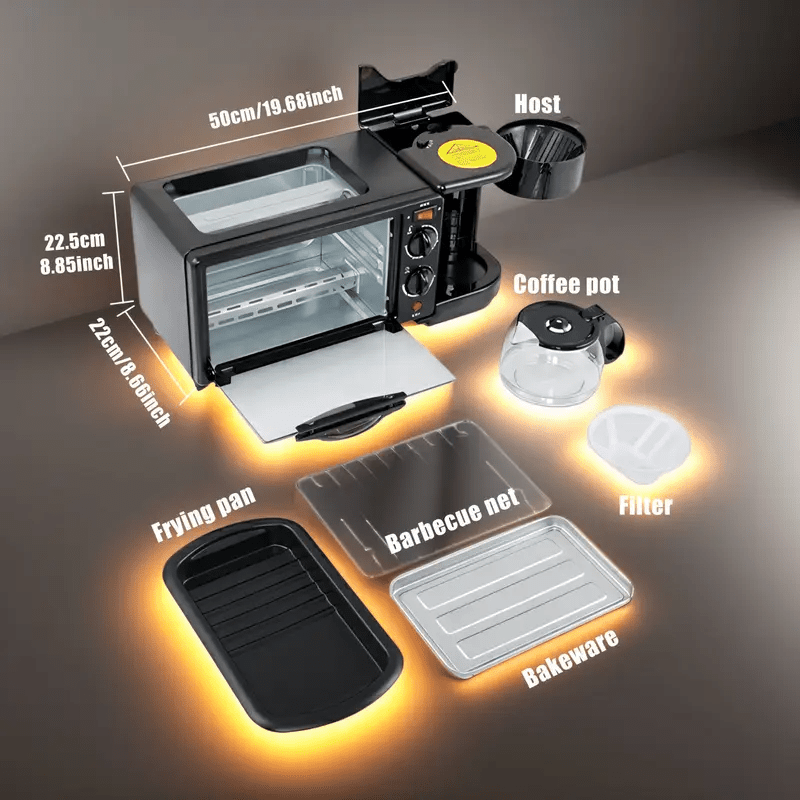 3-in-1 Multifunctional Kitchen Appliance: 1200W High-Power.