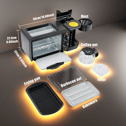 3-in-1 Multifunctional Kitchen Appliance: 1200W High-Power.
