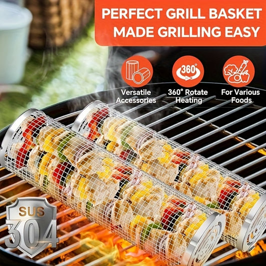 3 Sets - Grill Basket SKLJ01/ SKL04/ SKL-D2 Grill Baskets with Firm Lid