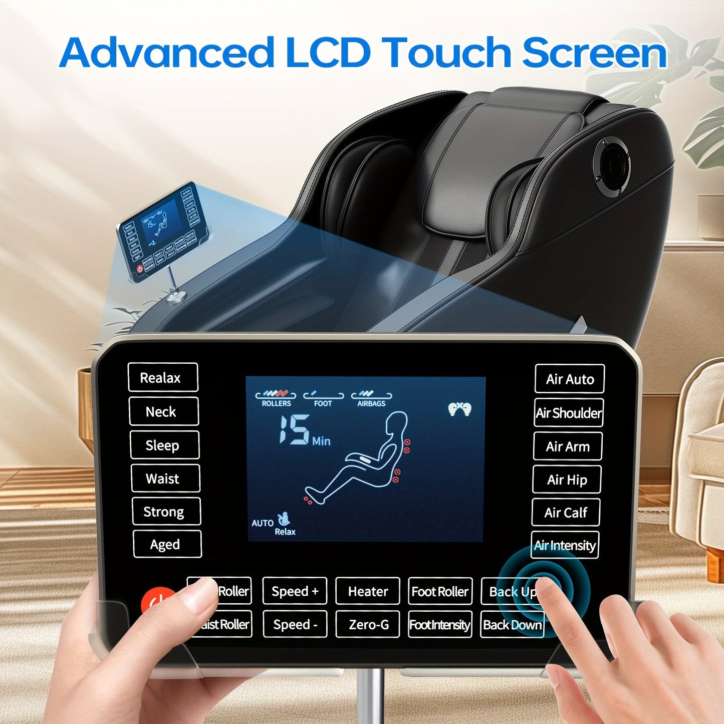 Massage Chair Full Body, Zero Gravity Deep Shiatsu Tissue Massage Chair.