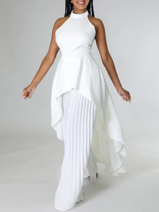 Plus Size Summer Backless Pants Set