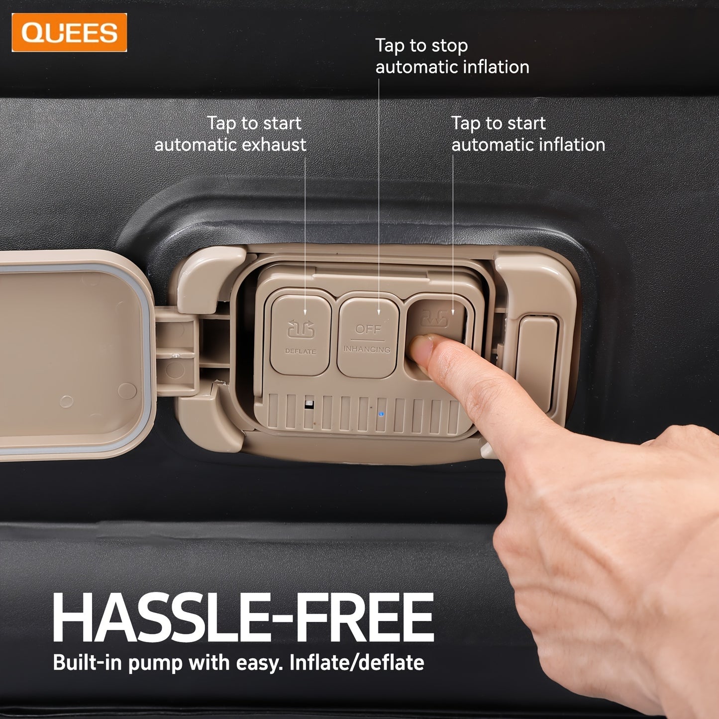 Wireless Self-Inflating Bed Fully Portable, Air Mattress.