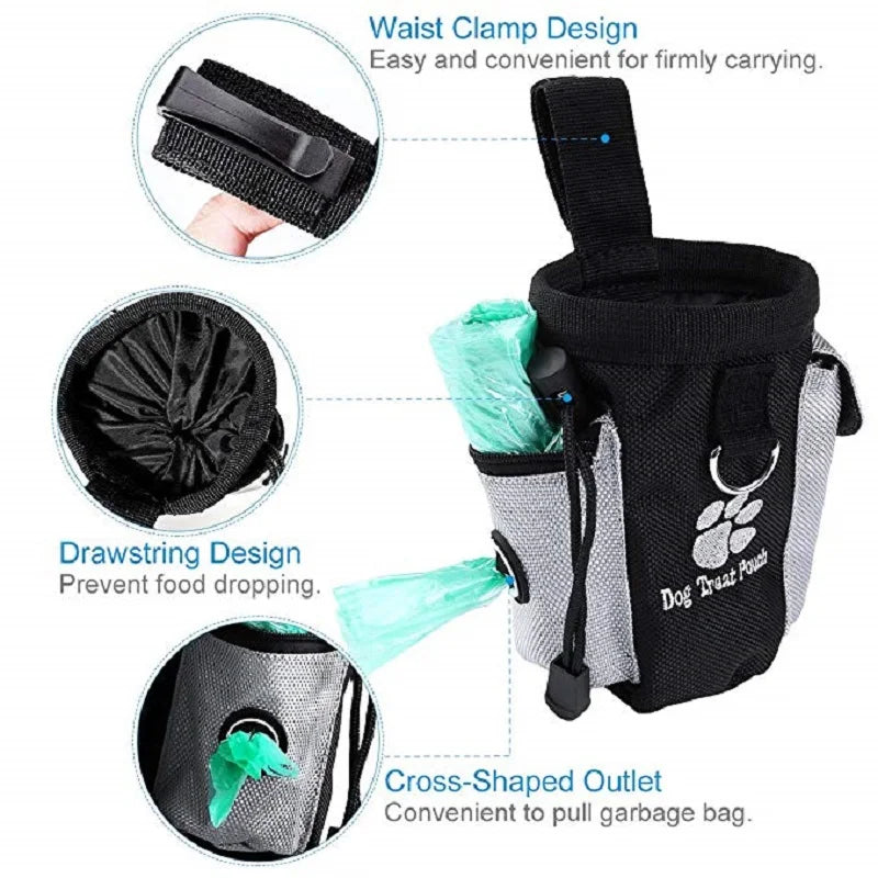 Portable Dog Treat Bag Pouch for Training Dog Snacks.